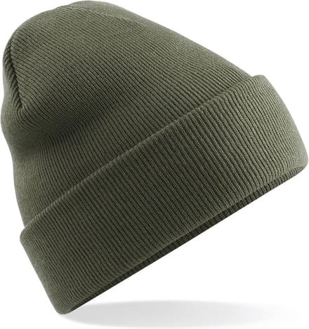 Basic winter muts olijf groen