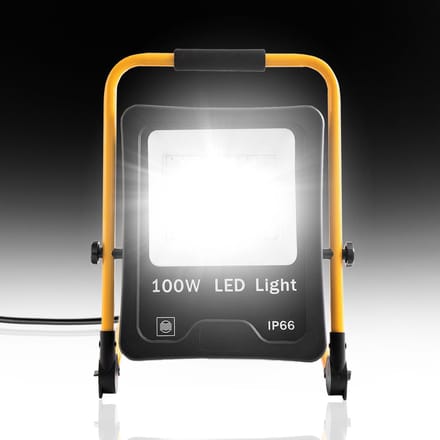 LED Bouwlamp 100W 8500LM – LED Werklamp IP66 – Koud Wit 6500K – 3m Kabel met Stekker – Binnen & Buiten