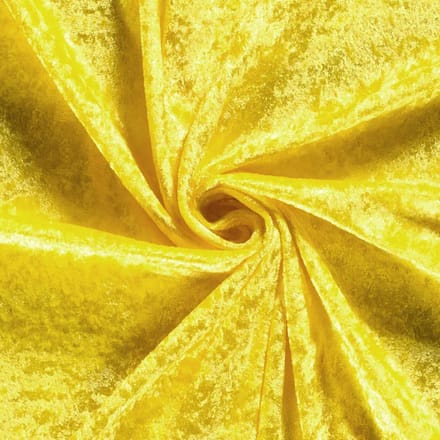 Velour de Panne Uni – Fel Geel – Glimmend & Zacht – 165 g/m² – 147 cm Breed – Per Meter