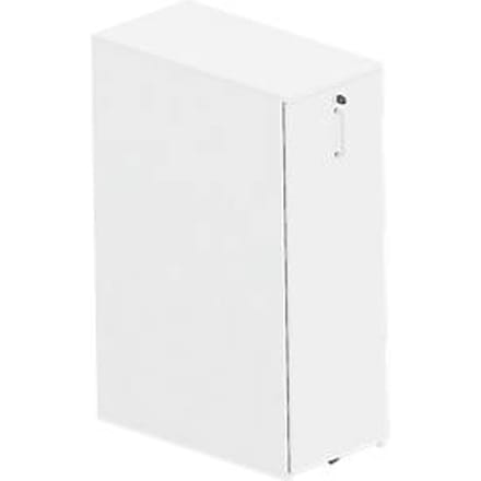 Hoog ladeblok Big Tower BEXXSTAR, rechts, 3 vakken, B 400 x D 800 x H 1155 mm, afsluitbaar, wit/basalt