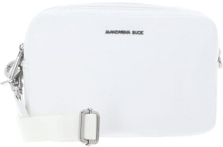 MANDARINA DUCK Leren schoudertas Mellow Leather Crossbody Camera Bag Blanc wit