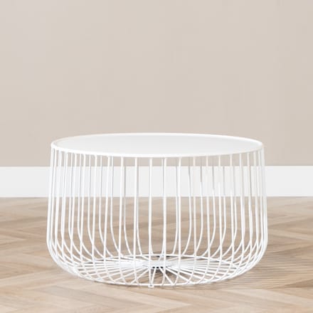Bronx71® Salontafel Senna metaal wit - Salontafel rond
