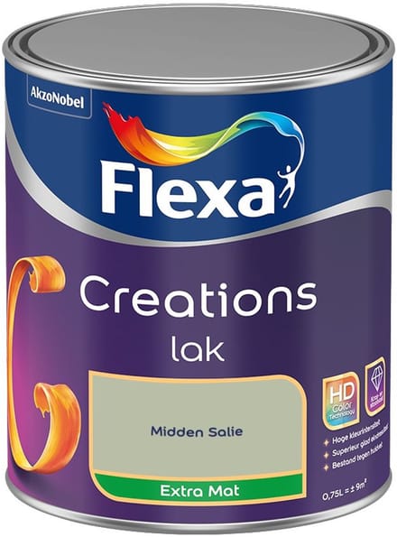 Flexa - Creations Lak Extra Mat - Midden Salie - Mengverf - 750 Ml