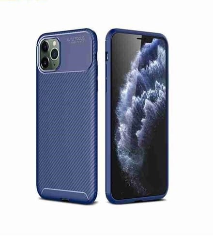 Cityhoesje-iPhone 11 Pro Max Siliconen Carbon hoesje – Backcase
