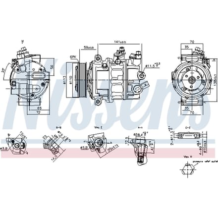 Compressor airconditioning NISSENS 890893