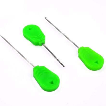 Vis Set - Bait Naalden - Karper Vissen - 3 Delige Kit - 11 x 4 cm - Groen