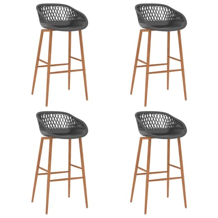 vidaXL - Barstoelen - 4 - st - grijs