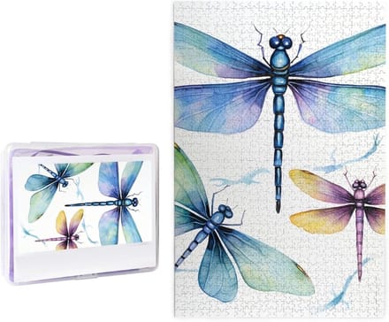 Legpuzzel Libelle - Foto Puzzel - Ontspanning Thuis - Gepersonaliseerde Afbeelding - 1000 Stukjes - Wit