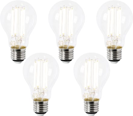 LUEDD Set van 5 E27 LED lamp A60 helder 2,2W 470 lm 2700K
