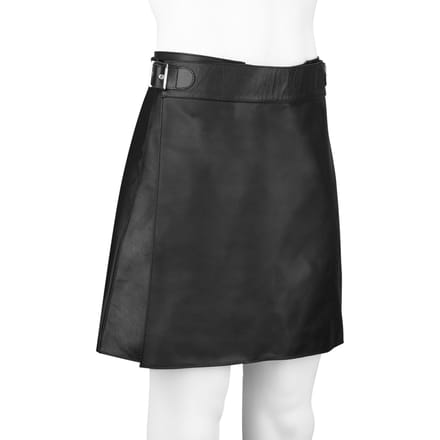 Rimba - Lederen Heren Rok - Kilt - Zwart M/L