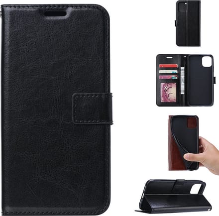 Bookcase Geschikt voor: iPhone 13 - Zwart - portemonnee hoesje