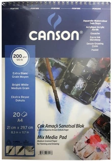 Multifunctionele Schilderblok 200Gr A4 - Spiraal Top Scrapbook