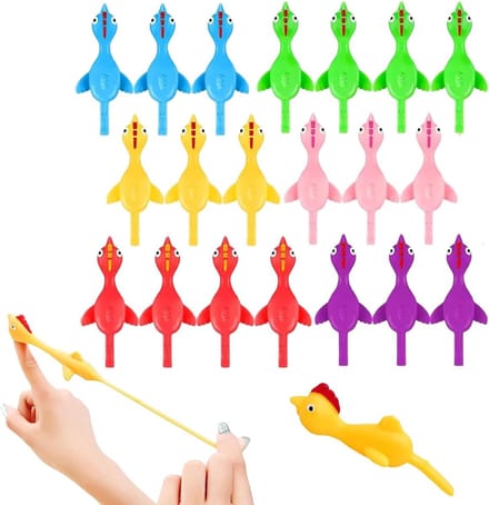 Vinger Katapult Speelgoed voor Kinderen - Leuke Kippen Mix, Buiten Activiteiten en Spelletjes