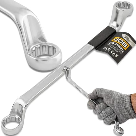 JCB - Ringsleutel - 19x22 mm - 12-Punt - Hoek 75°