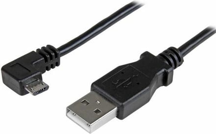 StarTech.com Right Angle Micro-USB Type B Charge & Sync Cable M/M 28/24AWG - USB-kabel - 1 m