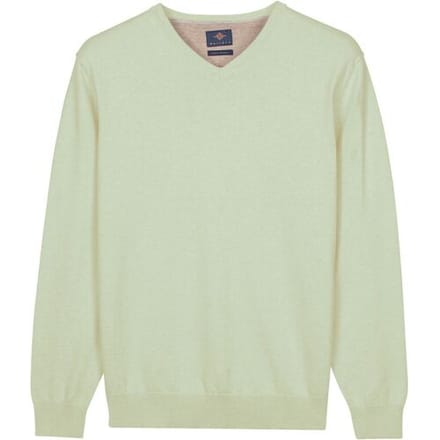 Baileys – Heren Trui – V-hals Pullover – Pima Katoen - Soft Green – 618100-71