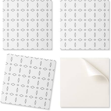 Vinyl wandtegels set met geometrisch ruitpatroon, 20x20x20 cm