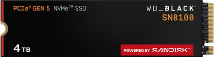 SANDISK WD Black SN8100 SSD - 4TB - M.2 2280 - PCIe 5.0 - Zonder heatsink