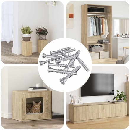 vidaXL Confirmatschroeven 2500 pcs Zilver Metaal