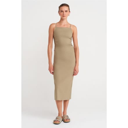 Mouwloze Bodycon Midi Jurk