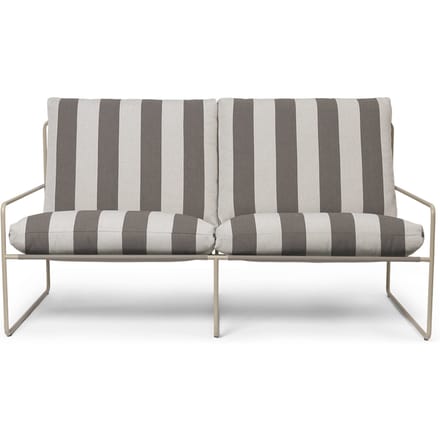 Ferm Living Desert Stripe 2-Zitsbank - Cashmere/Chocolate