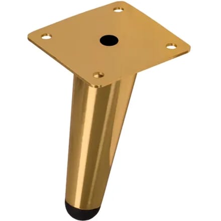 Duraline Tafelpoot Conisch Geborsteld Goud 10cm