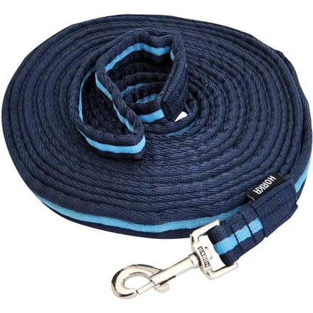 Horka Longeerlijn Met Karabijnhaak Polyester 8 Meter Blauw