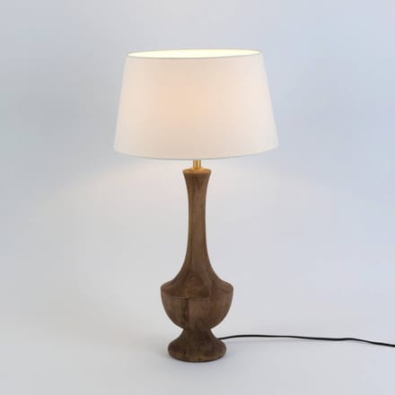 Holländer Tafellamp SUBASIO, naturel/ecru, hoogte 50 cm, mangohout, E27