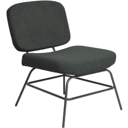 meet by Paperflow Curve fauteuil, industrieel ontwerp, polyester bekleding, frame van staal en multiplex, B 570 x D 710 x H 755 mm, groen