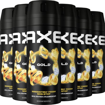AXE - Deodorant Bodyspray - Gold - 6 x 150 ml - Voordeelverpakking
