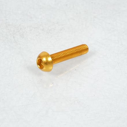Vis Dôme BTR 5mm M6 pas 100 30mm annodisé Or 3AS Racing pour moto Neuf