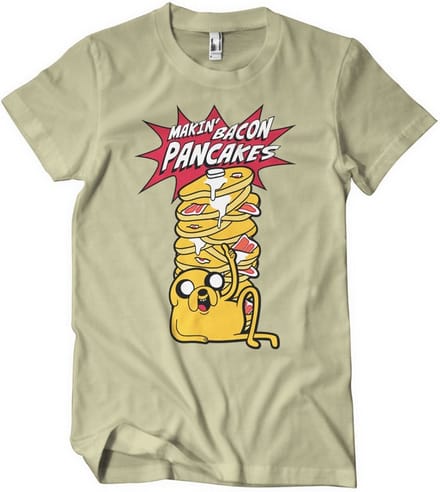 Adventure Time Makin' Bac-on -pannenkoeken T-shirt kaki