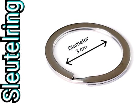 Zilveren sleutelringen 30 mm diameter (250 stuks) | Sleutelring voor sleutelhanger | Splitringen