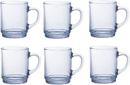 Versailles Mok 260 ml Duralex set van 6 stuks blauw (marine)