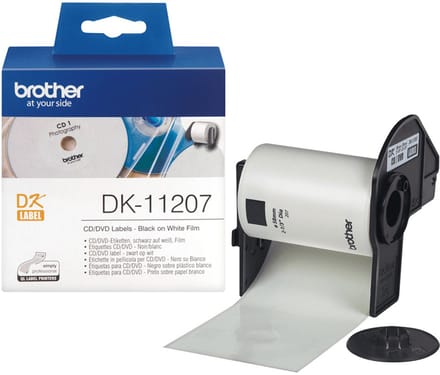 DK-11207 Die-Cut label: 58mm - CD/DVD label - white (100 labels/roll)