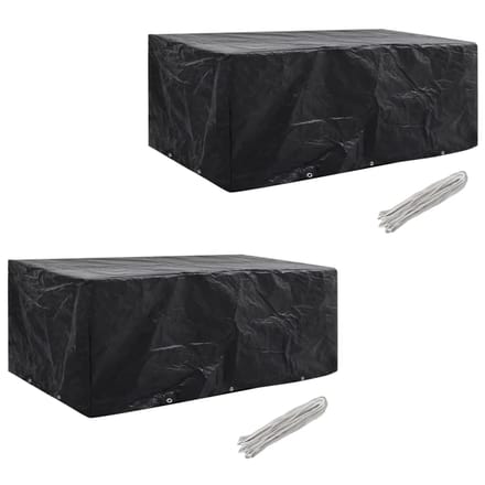 vidaXL - Tuinmeubelhoezen - poly - rattan - 2 - st - 8-persoons - 229x113 - cm