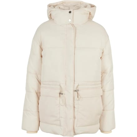 Urban Classics - Waisted Gewatteerd jack - M - Ivoorkleurig