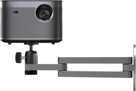 Projector muurbeugel - Projector ophangsysteem - Projectie optimaliseren - Flexibele 2-assige aanpassing - Inklapbaar ontwerp - Zilverkleurig