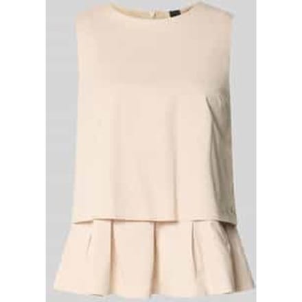 Blouses T-shirt met volantrand en ronde halsuitsnijding
