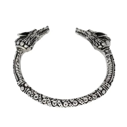 St Justin, armband, Wolf hoofd arm ring(TB2037)