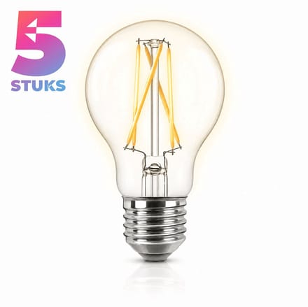 5x Peertje Led-lamp E27 - 11W - Koel Wit Licht (4000K) - 1500 lm - 25 jaar - Niet Dimbaar