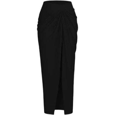 Nieuw Retro Eendelig Badpak Damespak met Gaas Rok Conservatief Badpak M black
