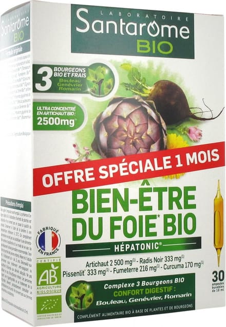 Santarome Organic Liver Wellness 30 Ampullen