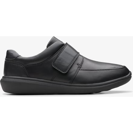 Watchet Strap Zwarte Leren Schoenen