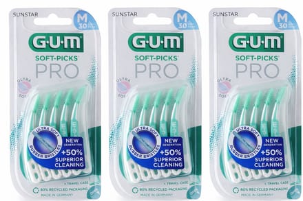 3x GUM Soft-Picks PRO Medium 30 stuks