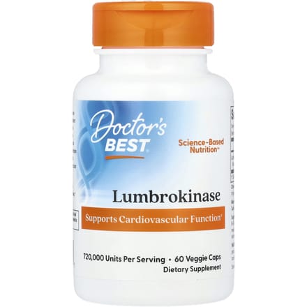 Doctor's Best, Lumbrokinase, Veggie Caps, 60 Tabletten (20 mg per capsule)