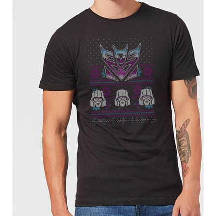 Decepticons Classic Ugly Knit Men's Christmas T-Shirt - Black - S