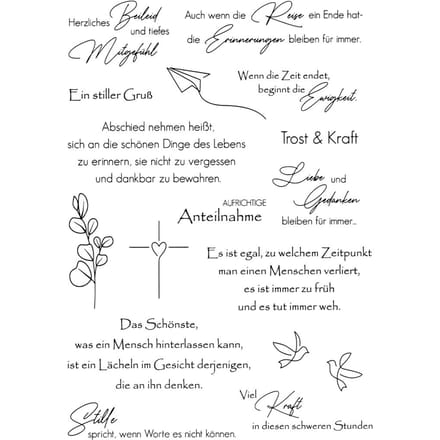 VBS Siliconen stempel "Condoleance"