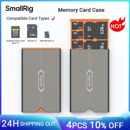 Smallrig Geheugenkaart Case Voor Sony Cfexpress Type-Een Kaarten Sd Kaarten Micro Sd Kaarten Voor Actie Camera Drones camera Rig -4107 3192