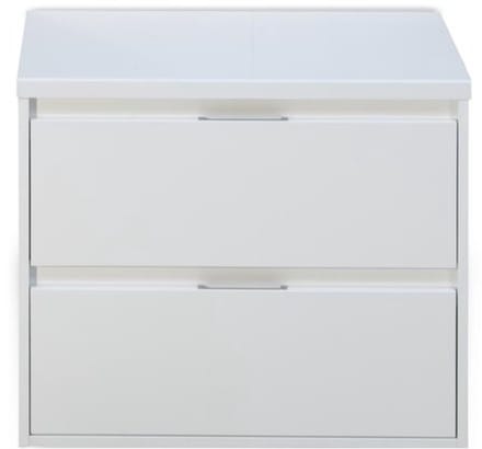 Porto Badmeubelset 70 cm - Wit Hoogglans - Wastafelbovenblad Wit Hoogglans